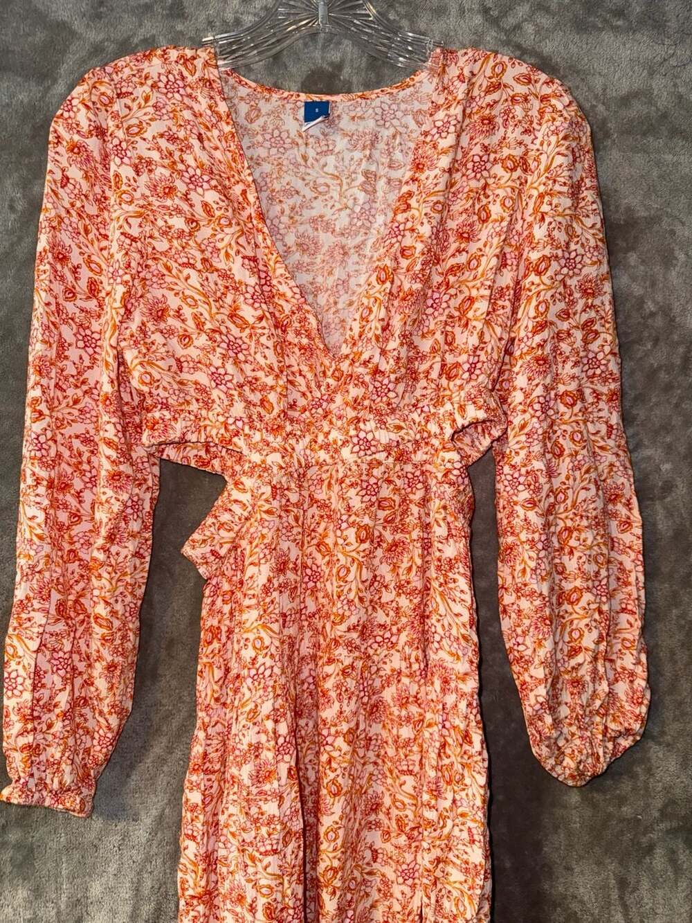 Old Navy Floral Cut-Out Long Sleeve Maxi Dress Size S - Picture 3 of 6
